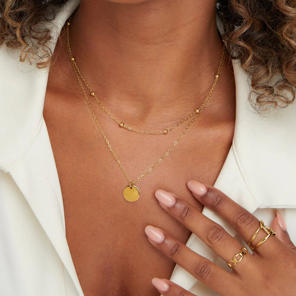 Dual Layer Coin Necklace