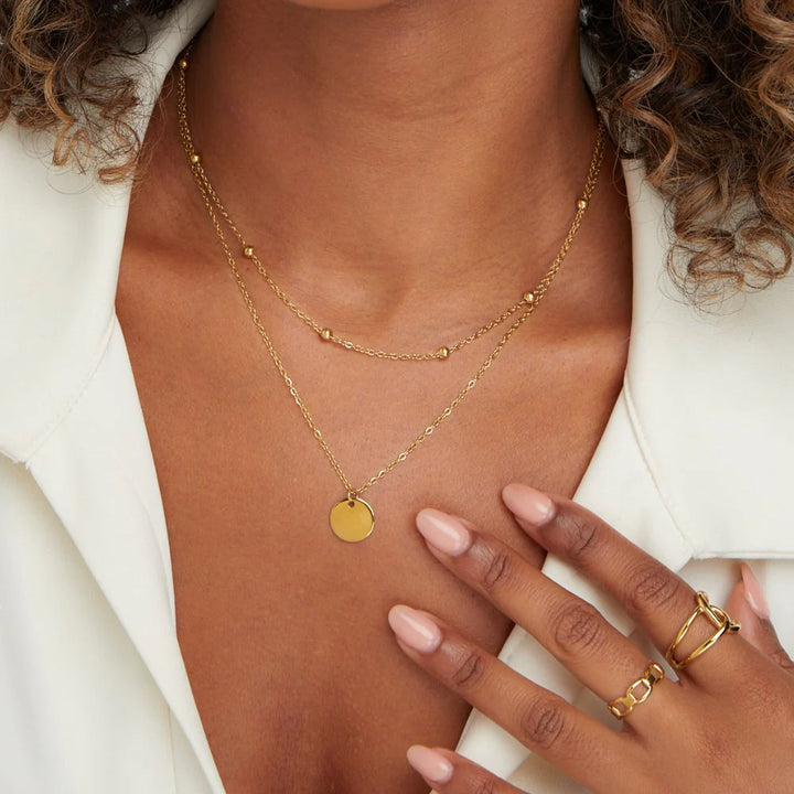 Dual Layer Coin Necklace