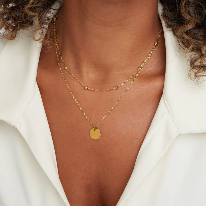 Dual Layer Coin Necklace