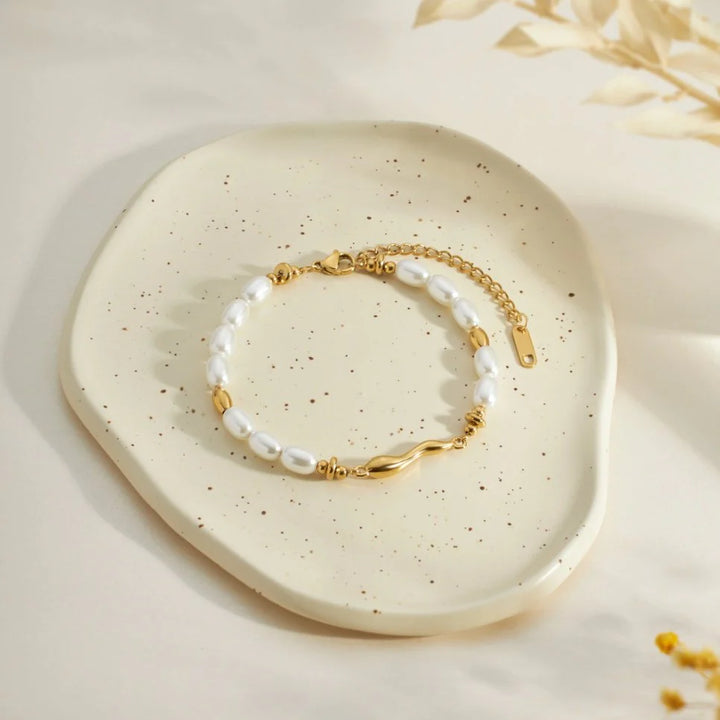 Baroque Pearl Gold Bracelet