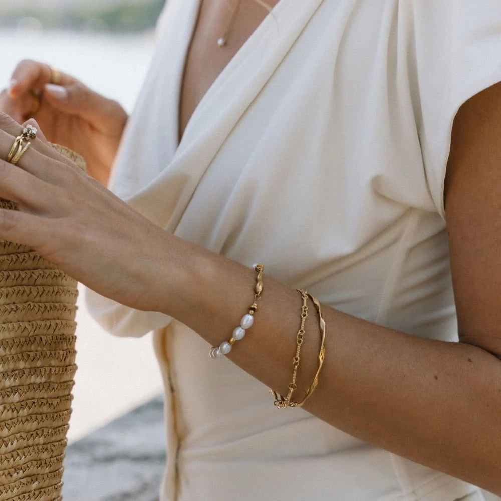 Baroque Pearl Gold Bracelet