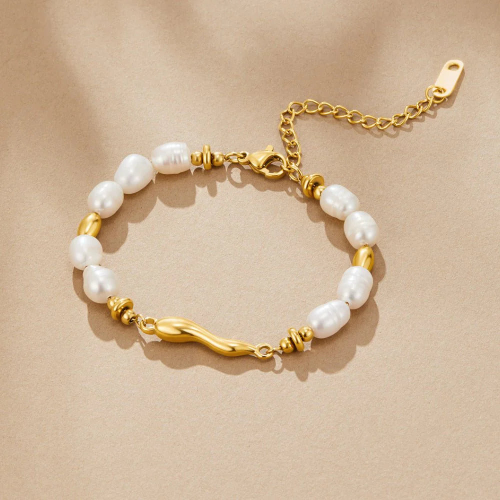 Baroque Pearl Gold Bracelet