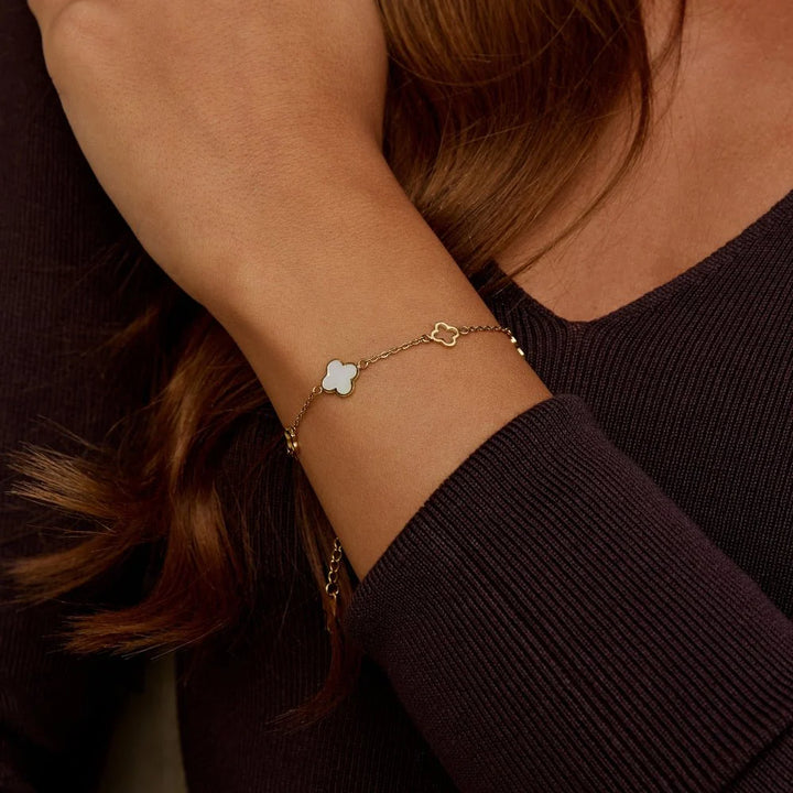 Gold Clover Chain Bracelet