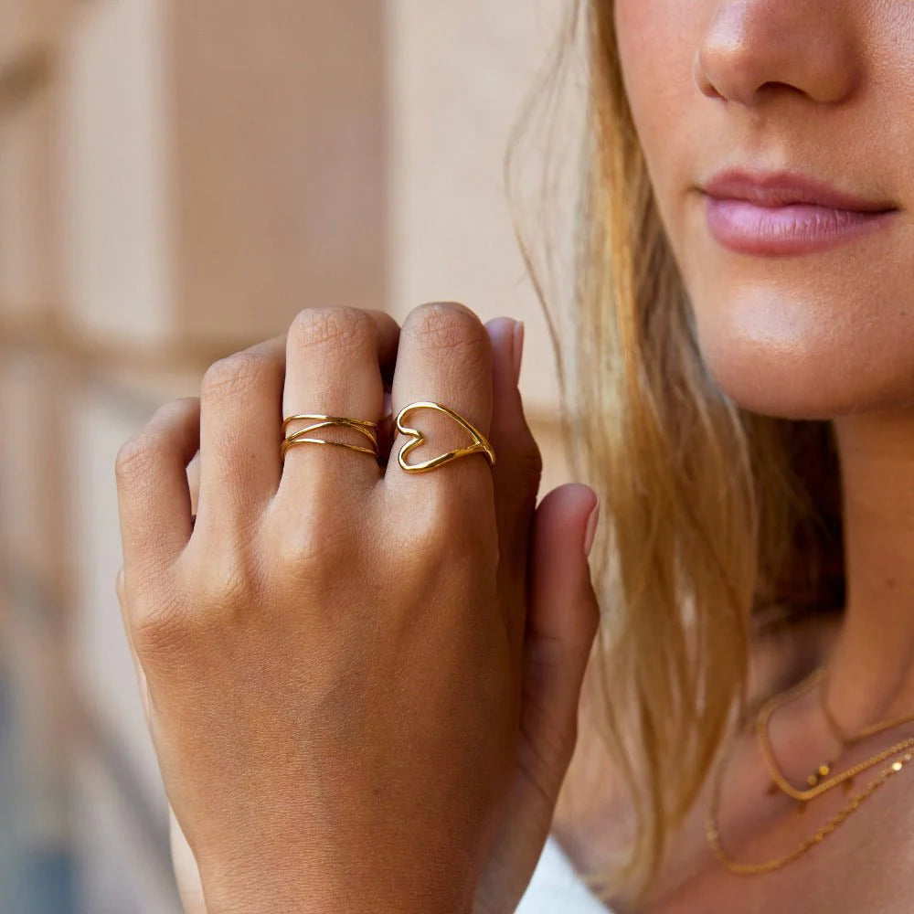 Heart Gold Ring