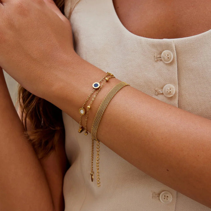 Gold Mesh Statement Bracelet