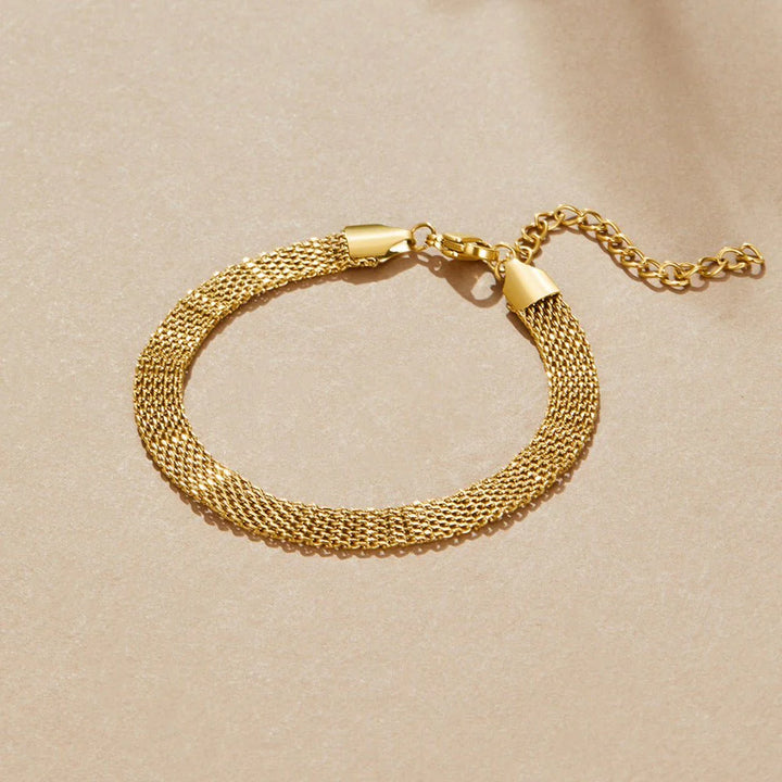 Gold Mesh Statement Bracelet