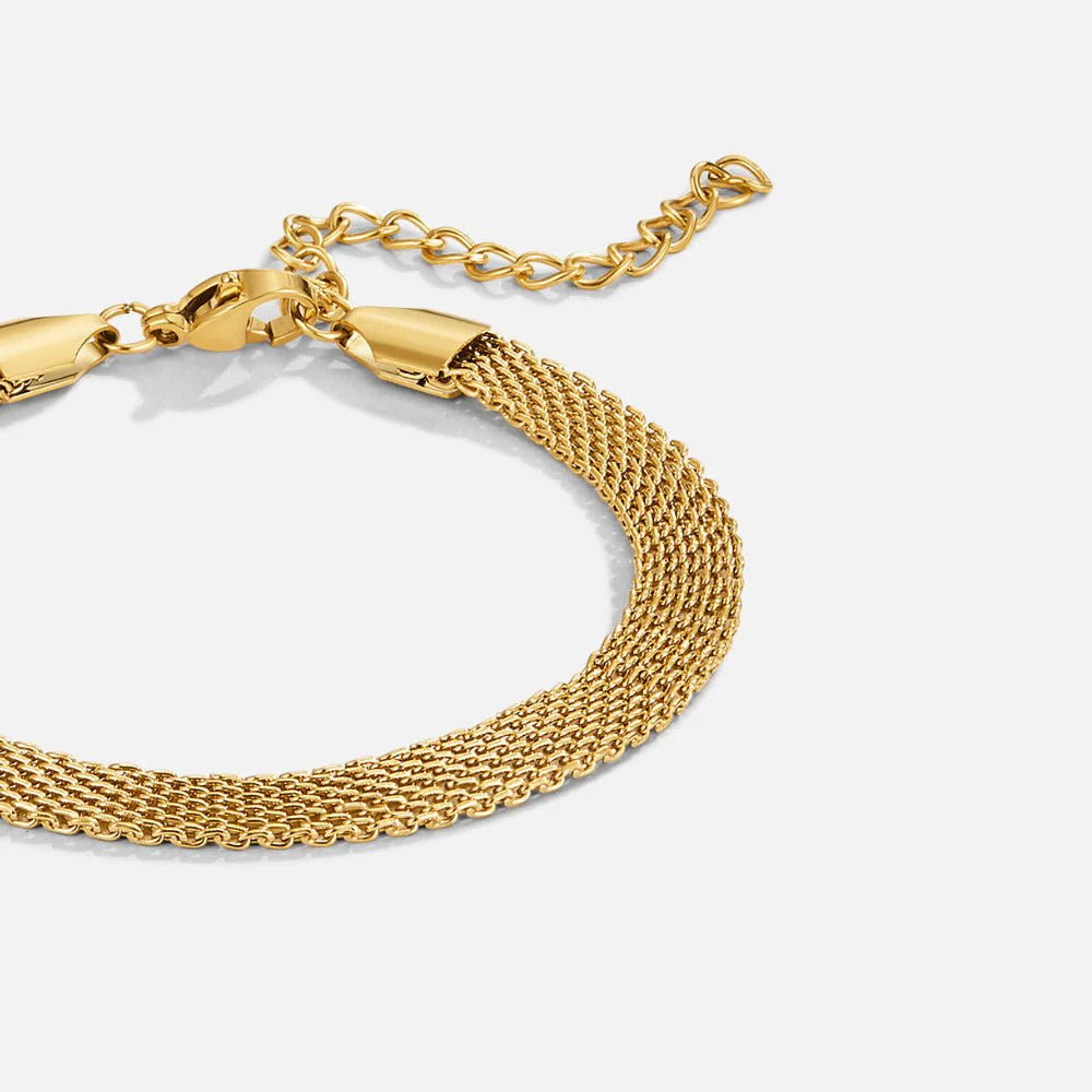 Gold Mesh Statement Bracelet