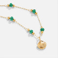 Green Crystal Shell Necklace