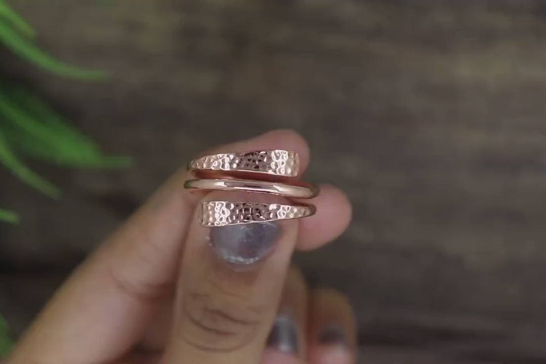 Textured Open Wrap Ring