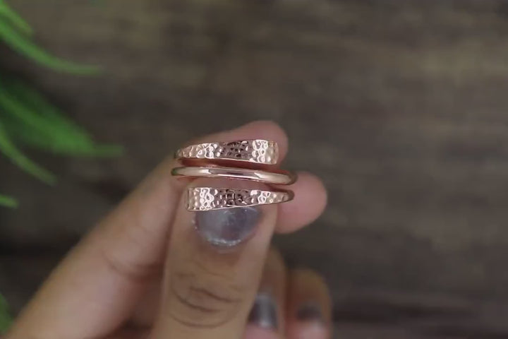 Textured Open Wrap Ring