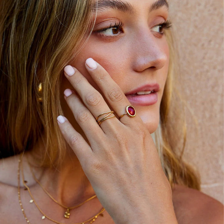 Orbit Gemstone Statement Ring