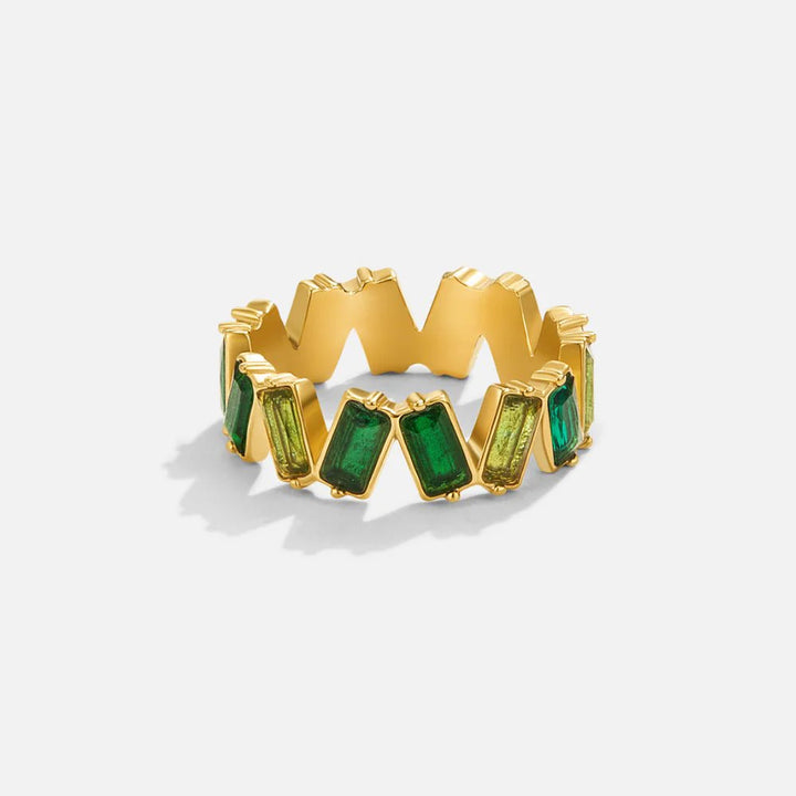 Emerald Zigzag Luxe Ring