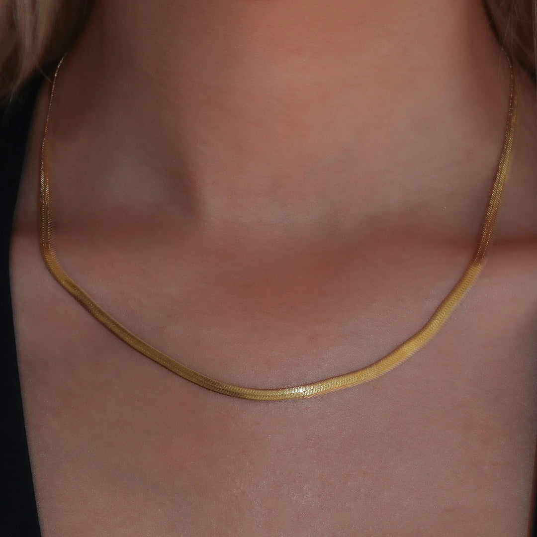 Gold Herringbone Chain