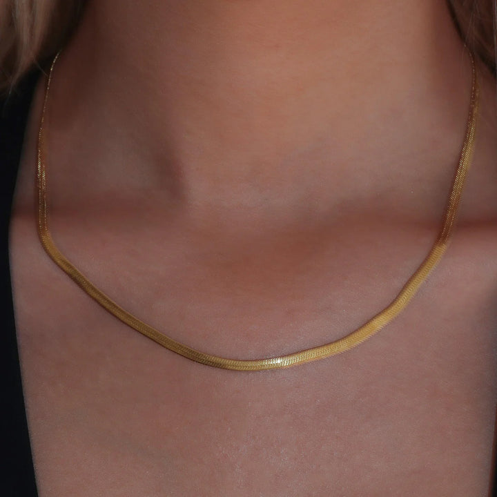 Gold Herringbone Chain