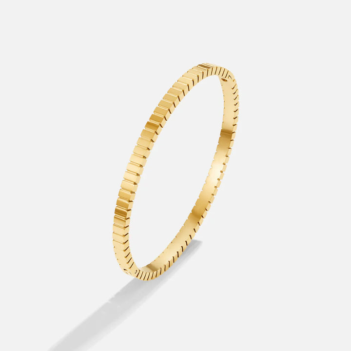 Gold Geometric Link Bangle