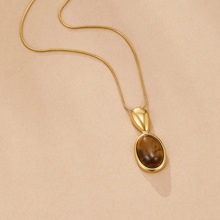 Golden Tiger Eye Pendant Necklace
