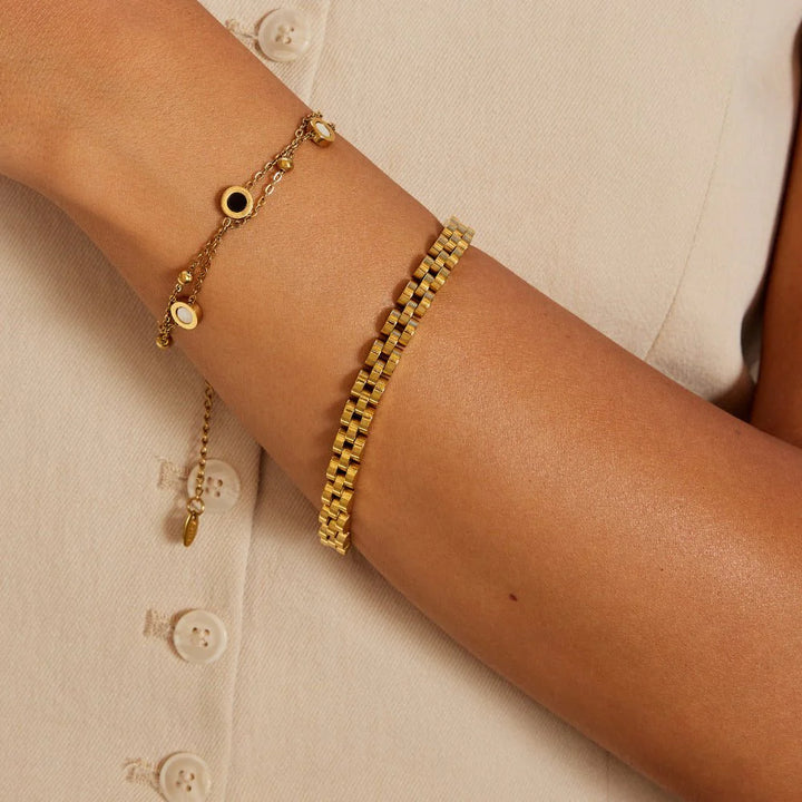 Gold Link Statement Bracelet