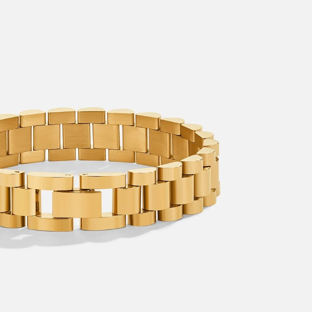 Gold Link Statement Bracelet