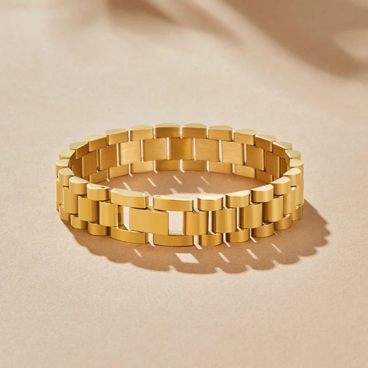 Gold Link Statement Bracelet