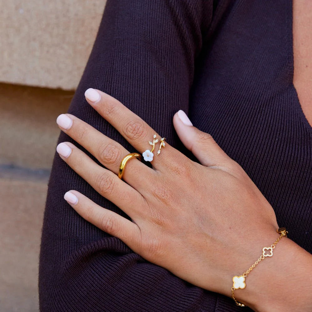 Floral Vine Open Ring