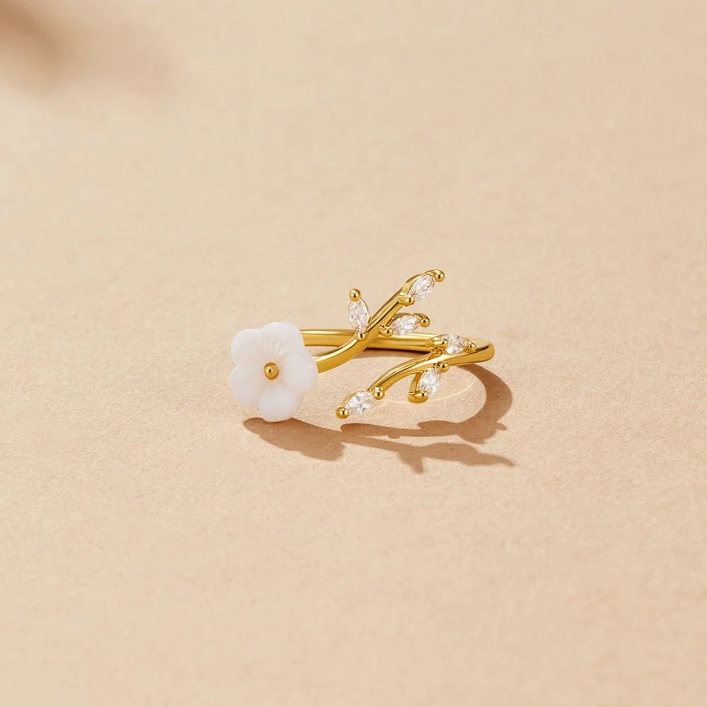 Floral Vine Open Ring